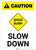 Caution: Speed Bump - Slow Down with Icon Portrait
