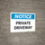 Notice: Private Driveway Landscape