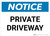 Notice: Private Driveway Landscape