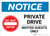 Notice: Private Drive - Invited Guests Only Landscape