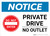 Notice: Private Drive - No Outlet with Icon Landscape