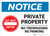 Notice: Private Property - No Parking/Trespassing Landscape