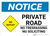Notice: Private Road - No Trespassing/Soliciting with Icon Landscape