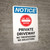 Notice: Do Not Enter - Private Driveway - No Trespassing or Solicitors with Icon Portrait