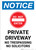 Notice: Do Not Enter - Private Driveway - No Trespassing or Solicitors with Icon Portrait