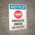 Notice: Private Drive - No Outlet with Icon Portrait