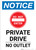 Notice: Private Drive - No Outlet with Icon Portrait