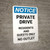 Notice: No Turn Around - Private Drive - Residents and Guests Only Portrait