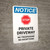 Notice: Private Driveway - No Trespassing/Exceptions Portrait