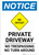 Notice: Private Driveway - No Trespassing/Turn Around with No Outlet Icon Portrait
