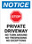 Notice: Private Driveway - No Turn Around/Trespassing/Exceptions Portrait