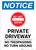 Notice: Private Driveway - No Trespassing/Turn Around Portrait