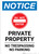 Notice: Private Property - No Trespassing/Parking Portrait