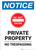 Notice: Private Property - No Trespassing Portrait