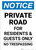 Notice: Private Road For Residents And Guests Only No Trespassing Portrait