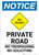 Notice: Private Road - No Trespassing/Soliciting with Icon Portrait