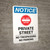 Notice: Private Street - No Trespassing/Parking Portrait