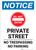 Notice: Private Street - No Trespassing/Parking Portrait