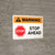 Warning: Stop Ahead with Icon Landscape
