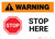 Warning: Stop Here Icon Landscape
