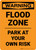 Warning: Flood Zone - Park At Your Own Risk Portrait
