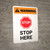 Warning: Stop Here Portrait