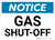Notice: Gas Shut-off Valve Landscape