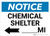 Notice: Chemical Shelter Mile with Left Arrow Landscape