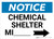 Notice: Chemical Shelter Mile with Right Arrow Landscape