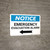 Notice: Emergency Evacuation Alarm with Left Arrow Landscape