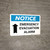 Notice: Emergency Evacuation Alarm with Up Arrow Landscape