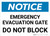 Notice: Emergency Evacuation Gate Do Not Block Landscape