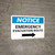 Notice: Emergency Evacuation Route with Right Arrow Landscape