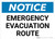 Notice: Emergency Evacuation Route Landscape