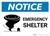 Notice: Emergency Shelter with Icon Landscape