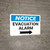 Notice: Evacuation Alarm Right Arrow Landscape