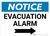 Notice: Evacuation Alarm Right Arrow Landscape