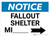 Notice: Fallout Shelter Mile with Right Arrow Landscape