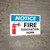 Notice: Fire Evacuation Horn with Icon Landscape