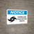 Notice: Hurricane Shelter Mile with Left Arrow Landscape