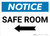 Notice: Safe Room Left Arrow Landscape