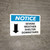 Notice: Severe Weather Shelter Downstairs with Left Arrow Landscape