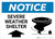 Notice: Severe Weather Shelter with Up Arrow Landscape