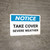 Notice: Take This Stairwell Down To Tornado Shelter with Icon Landscape
