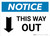 Notice: This Way Out Left Arrow Landscape