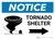 Notice: Tornado Shelter Up Arrow with Icon Landscape
