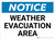 Notice: Weather Evacuation Area Landscape