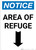 Notice: Area of Refuge Down Arrow Portrait
