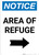 Notice: Area of Refuge Right Arrow Portrait