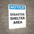 Notice: Disaster Shelter Area Portrait